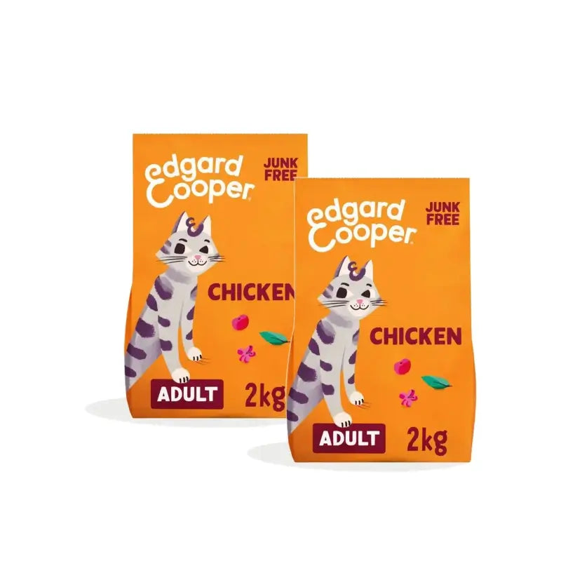 Edgard & Cooper Krmivo pre dospelé mačky s kuracím mäsom, balenie 2 x 2 kg