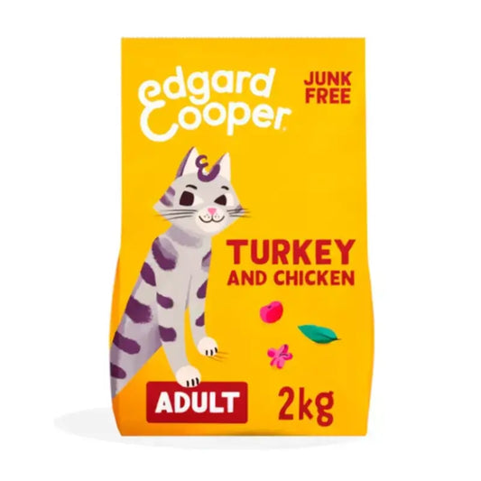 Edgard & Cooper Krmivo pre dospelé mačky s morkou a čerstvým kuracím mäsom, 2 kg