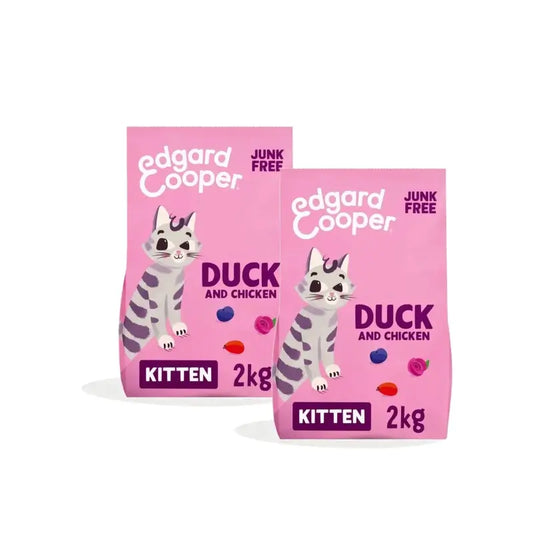 Edgard & Cooper Krmivo pre mačiatka s príchuťou kačice, balenie 2 x 2 kg