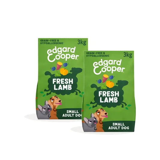 Edgard & Cooper Krmivo pre dospelých psov Mini s jahňacím mäsom, balenie 2 x 3 kg