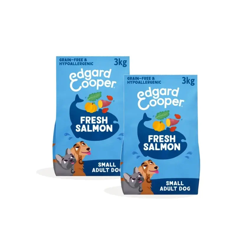 Edgard & Cooper Krmivo pre dospelých psov Mini s lososom, balenie 2 x 3 kg