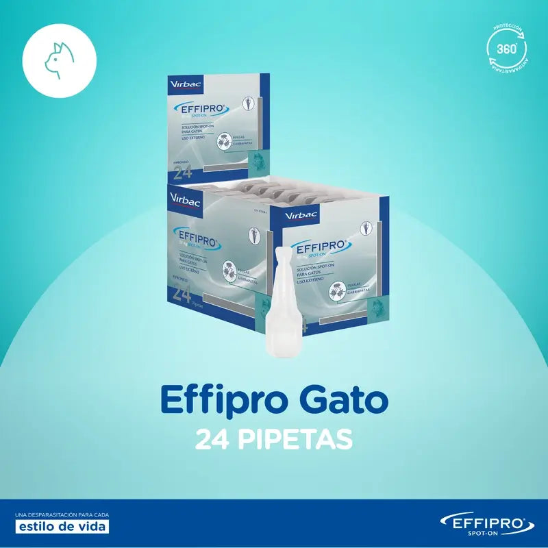 Effipro 50 mg Spot-On pre mačky, 24 pipiet