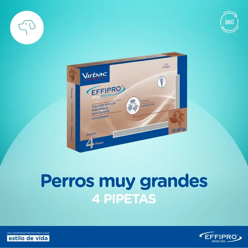 Effipro Spot-On pre psov 402 mg +40 kg, 24 pipiet