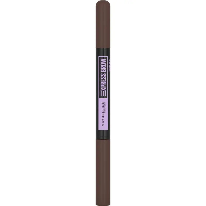 Maybelline New York Automatická ceruzka na obočie Express Brow Satin Duo 04 Dark Brown