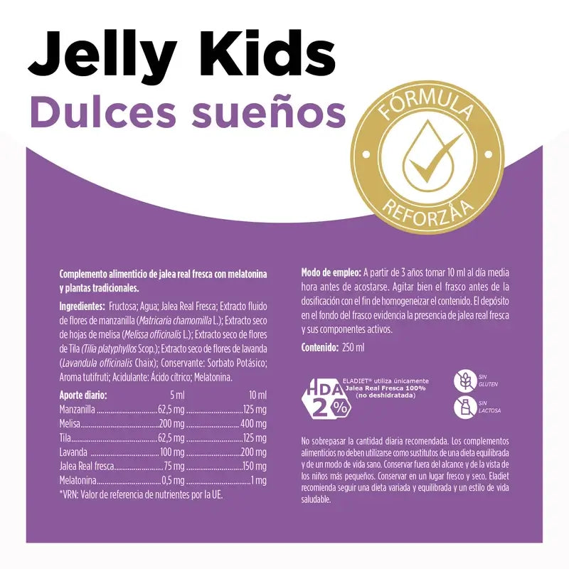 Eladiet Jelly Kids – Sladké sny s melatonínom, 250 ml