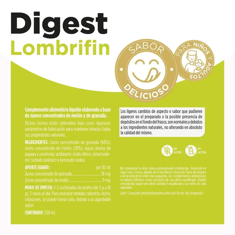 Eladiet Lombrifin sirup, 250 ml