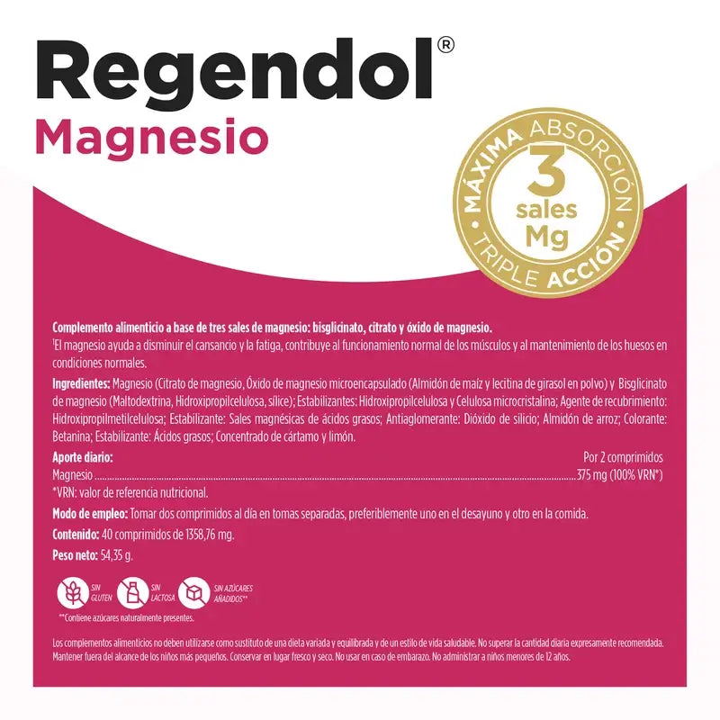Eladiet Regen & Dol Magnesio, 40 tabliet