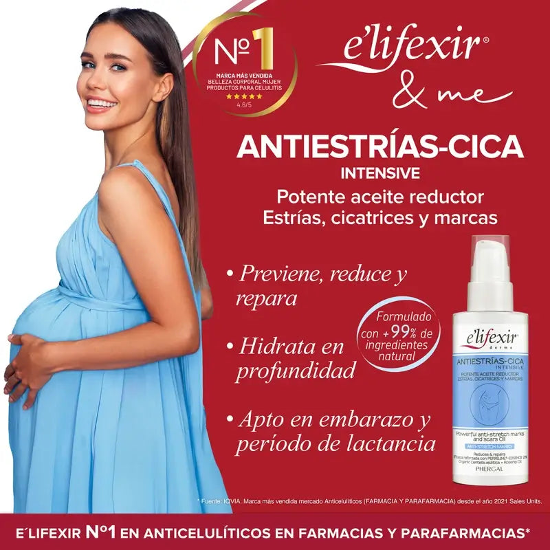Elifexir Olej proti striám Cica Intensive na redukciu jaziev a škvŕn, 100 ml