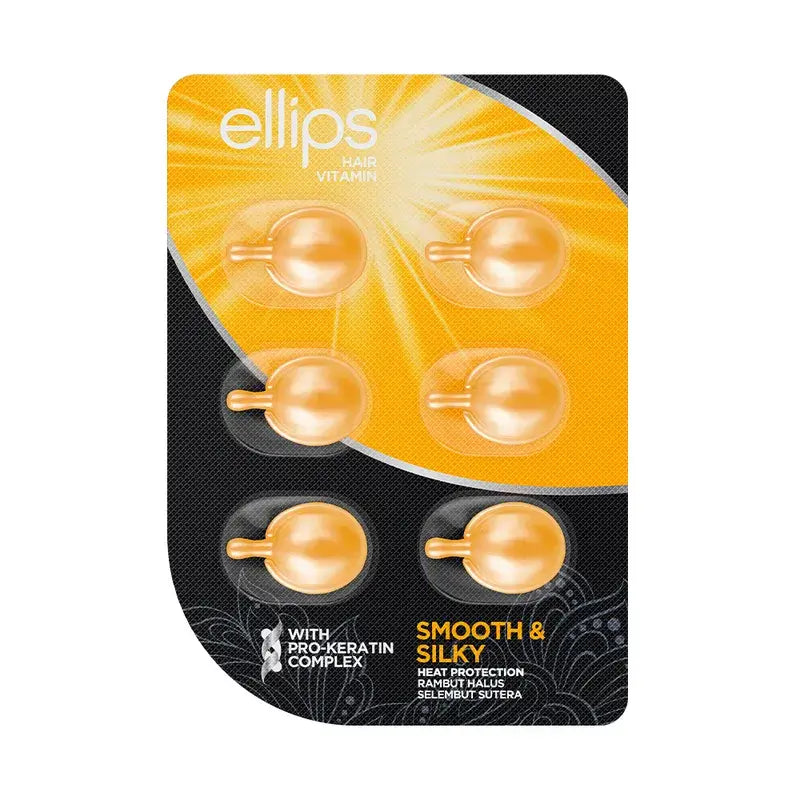 Ellips Hair Vitamin Pro-Keratin Yellow Soft & Silky Hair , 6 capsules