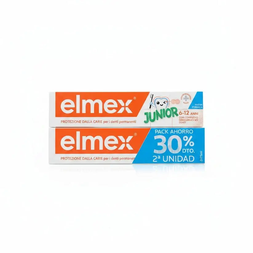 Elmex Junior zubná pasta, balenie, 2 x 75 ml