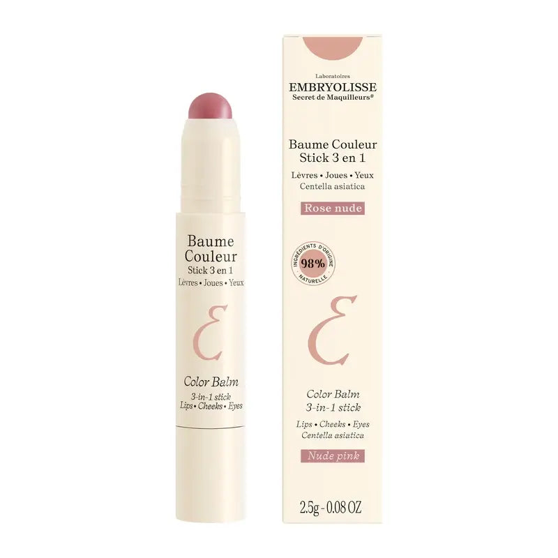 Embryolisse Baume Couleur Stick 3 v 1 Rose Nude, 2,5 g