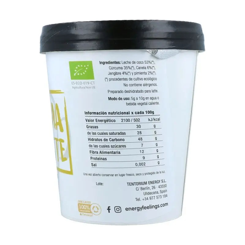 Energy Feelings Kurkuma Chai Latte, balenie 250 g, Eco 