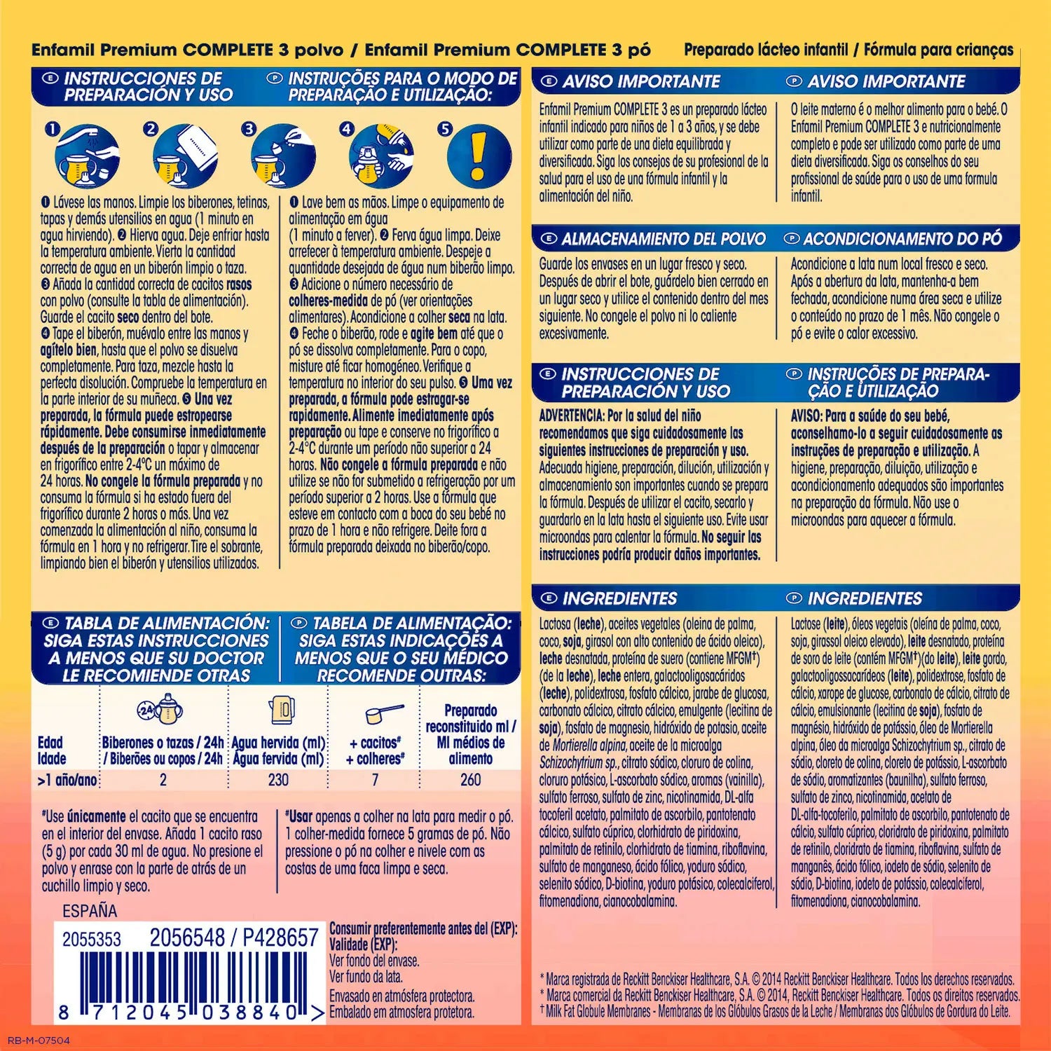 Enfamil Complete 3 – rastové mlieko, 800 g