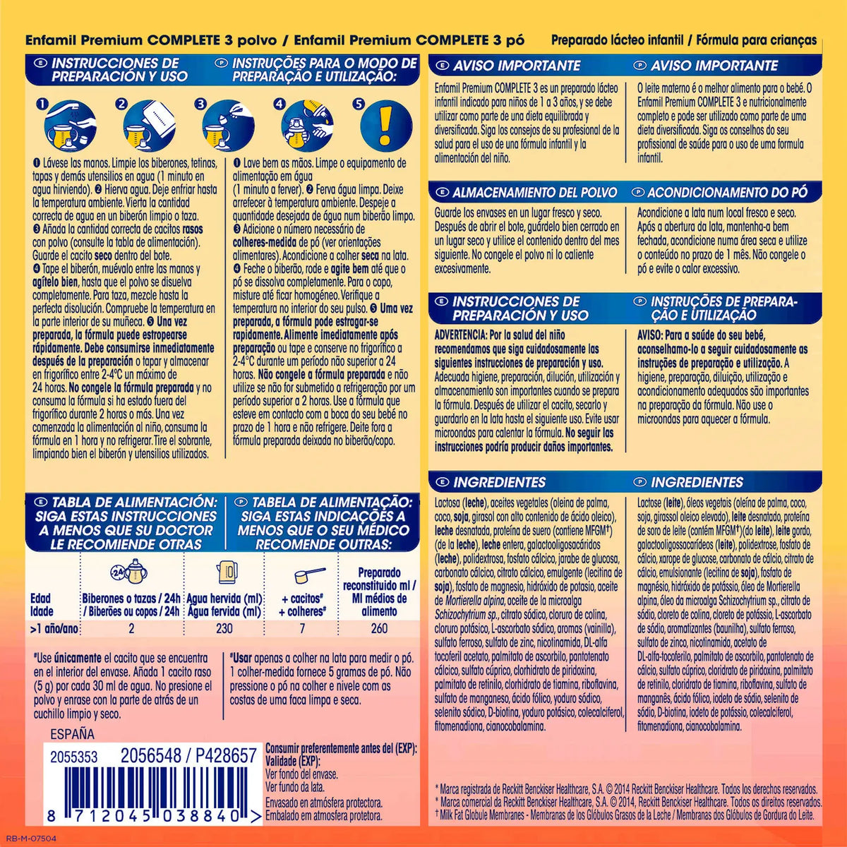 Enfamil Complete 3 – rastové mlieko, 800 g