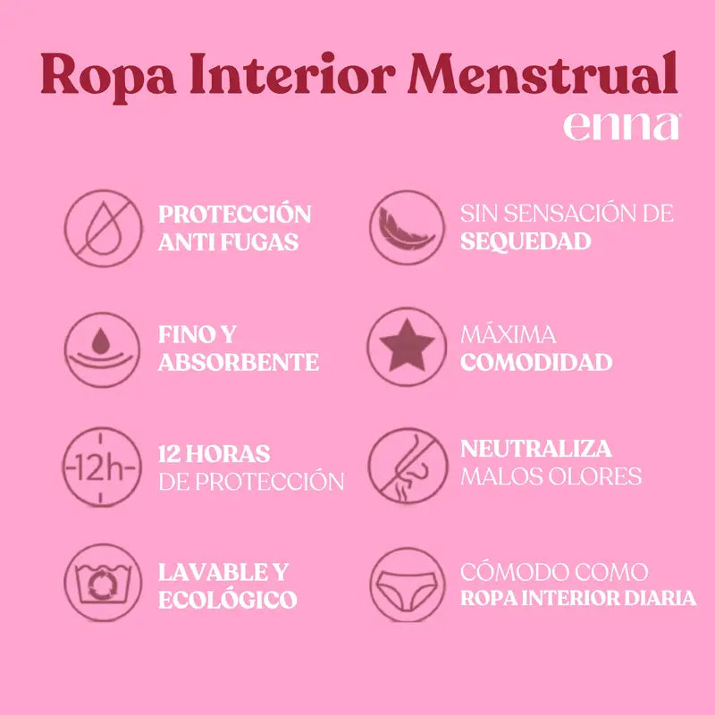 Enna Braga Menstrual Modern Hipster – silný tok, veľkosť XS