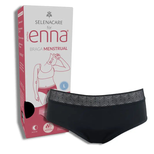 Enna Braga Modern Hipster Menštruačné nohavičky na noc – silný tok, veľkosť L, čierna
