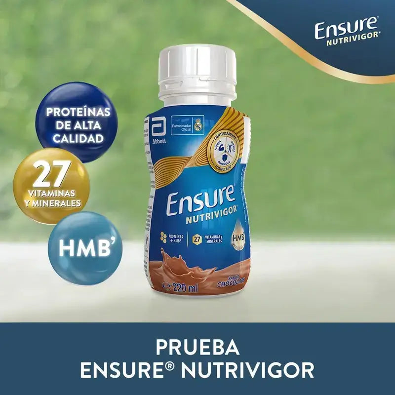 Ensure Nutrivigor Čokoládový kokteil, balenie 8 x 220 ml