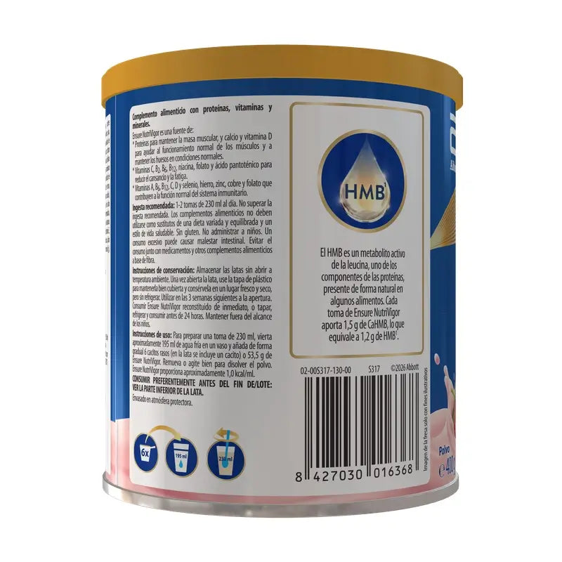 Ensure Nutrivigor s príchuťou jahôd, 400 g