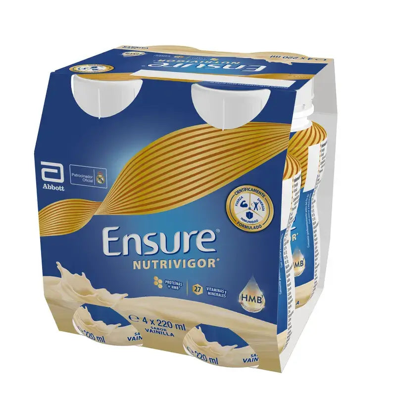Ensure Nutrivigor Vanilkový nápoj pre dospelých, 4 fľaše po 220 ml