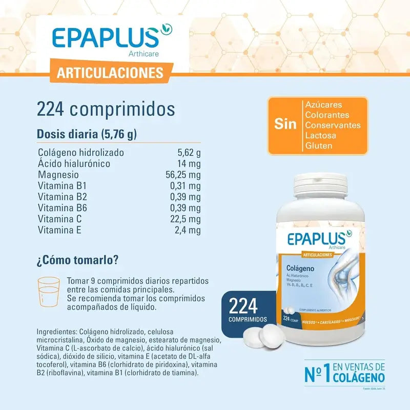 Epaplus Arthicare Kolagén Antiox Horčík + kyselina hyalurónová, 224 tabliet