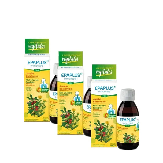 Epaplus Immuncare Sirup proti kašľu pre dospelých s príchuťou citróna 150 ml, balenie po 3 ks