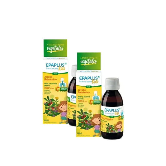 Epaplus Immuncare Sirup proti kašľu pre deti s príchuťou malín 150 ml, balenie po 2 ks