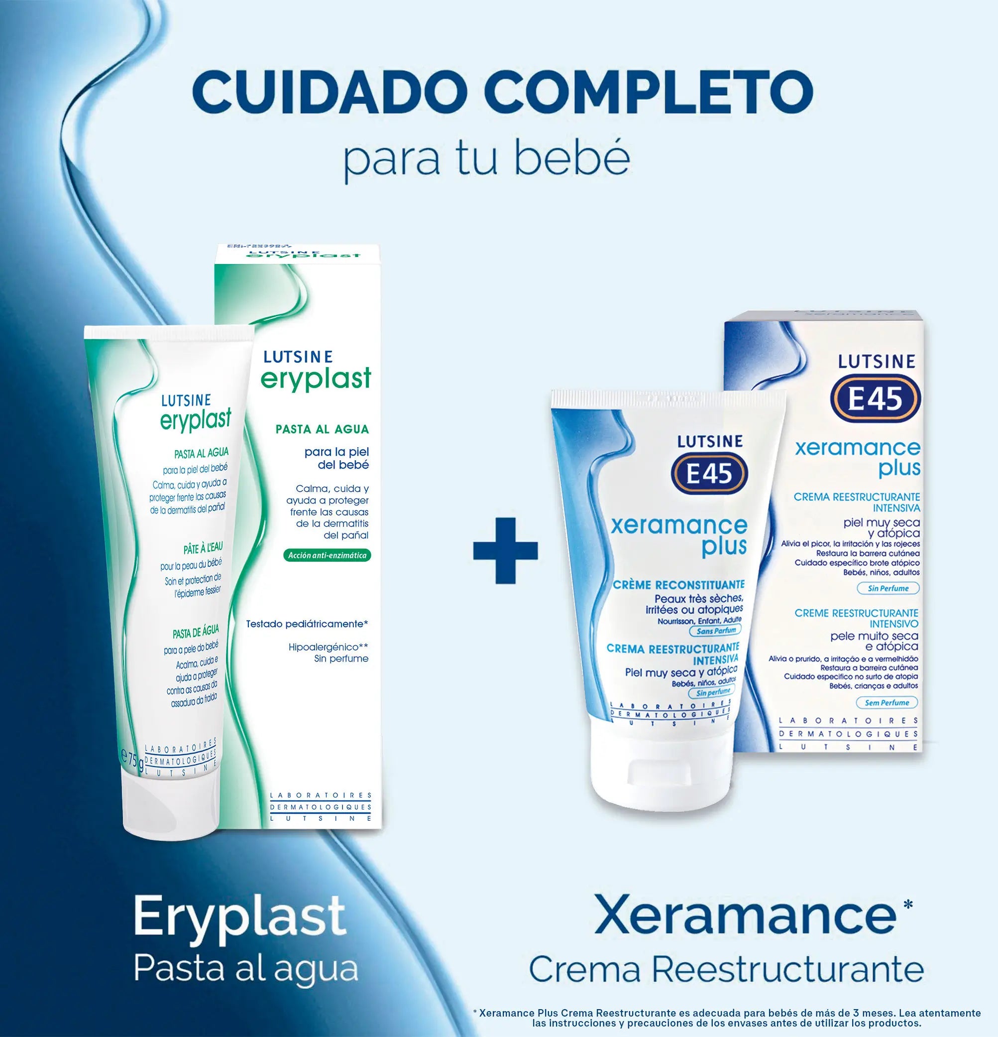 Eryplast Lutsine E45 Krémová pasta na vodnej báze pre detské plienky 2 × 125 g