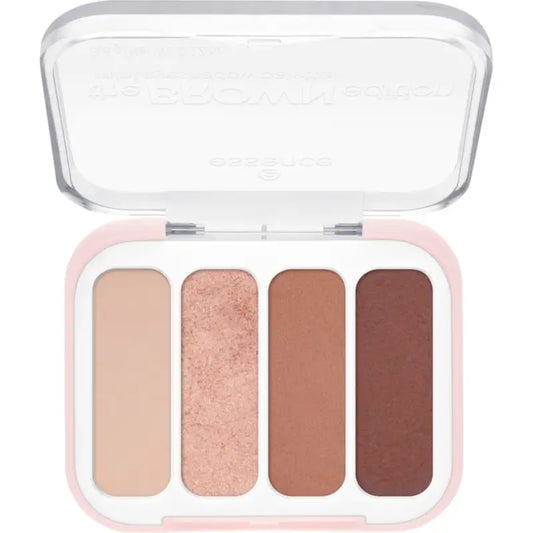 Essence Mini paleta očných tieňov The Brown Edition, 3,6 g