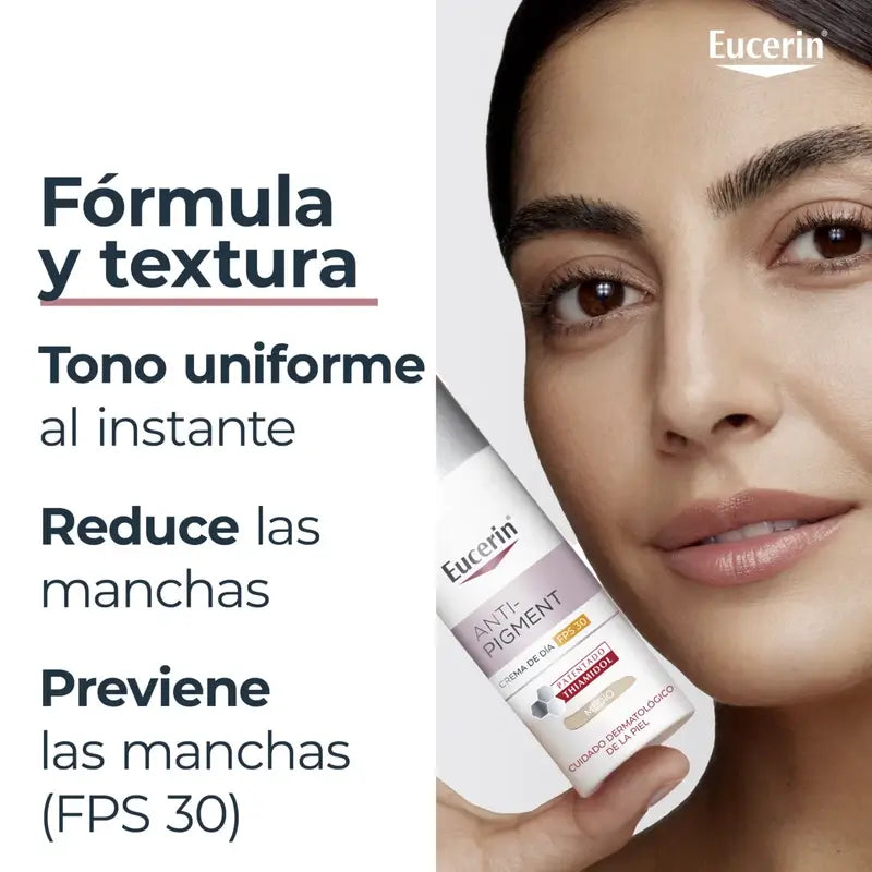 Eucerin Anti-Pigment Solar denný krém s ochranným faktorom SPF 30 a stredným odtieňom, 50 ml