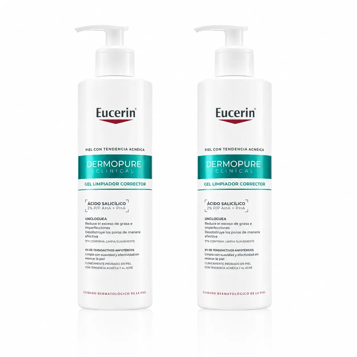 Eucerin Dermopure Čistiaci gél s trojnásobným účinkom, 400 ml, balenie po 2 ks