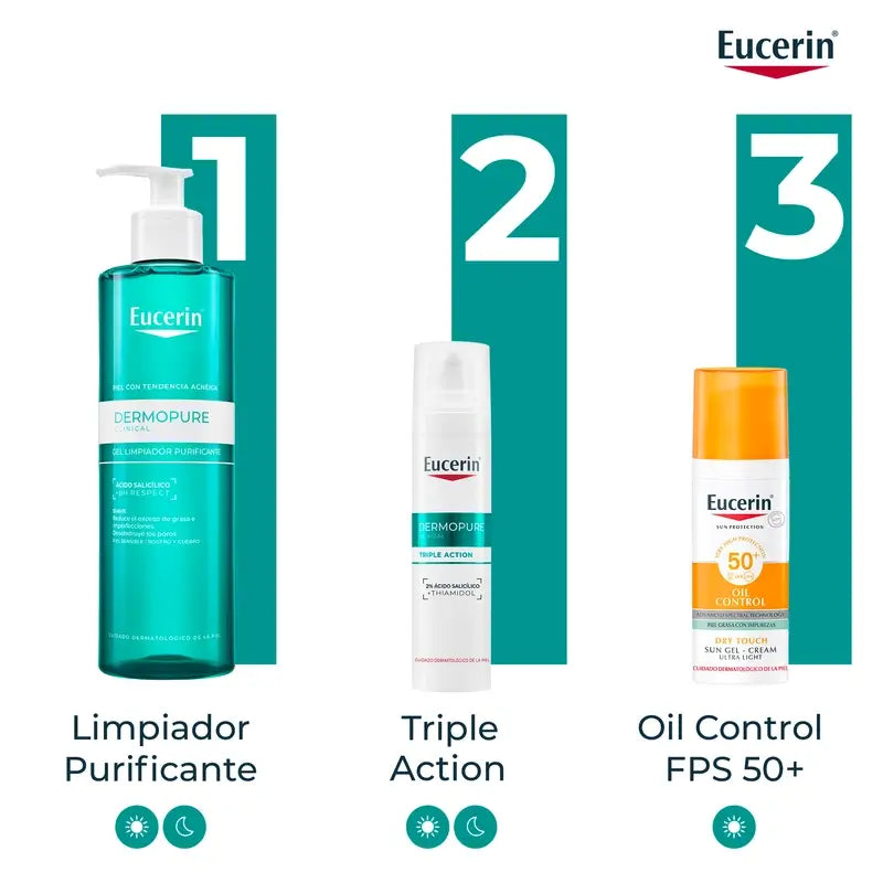 Eucerin Dermopure Oil Control čistiaci gél na tvár, 200 ml