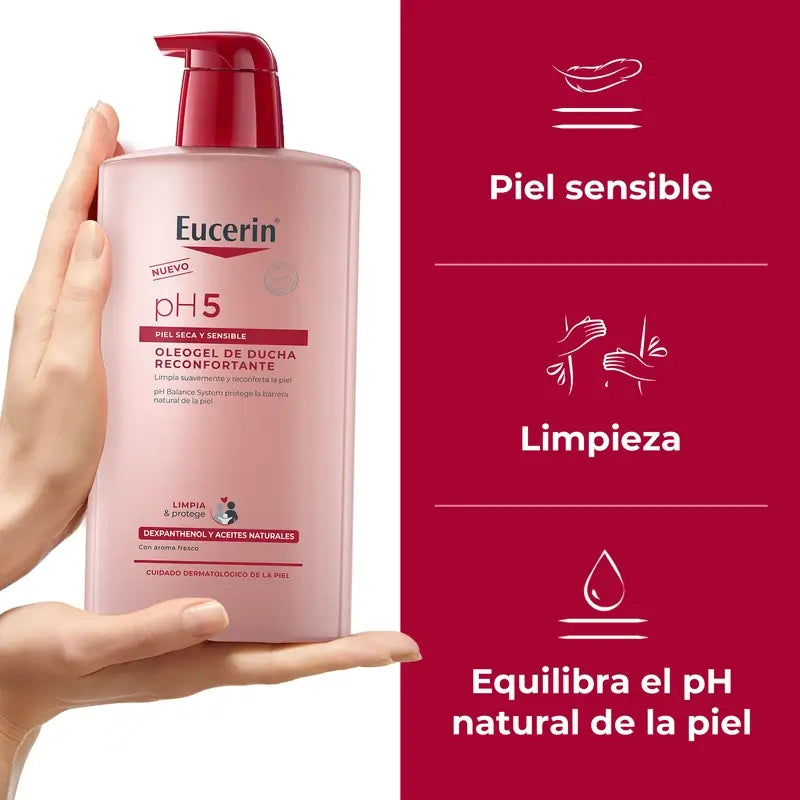 Eucerin Oleogel – osviežujúci sprchový gél, 1000 ml