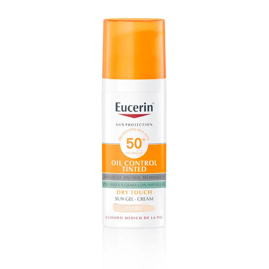 Eucerin FaceSolar Oil Control Dry Touch Gel Cream Spf50+ Tinted Light, 50 ml