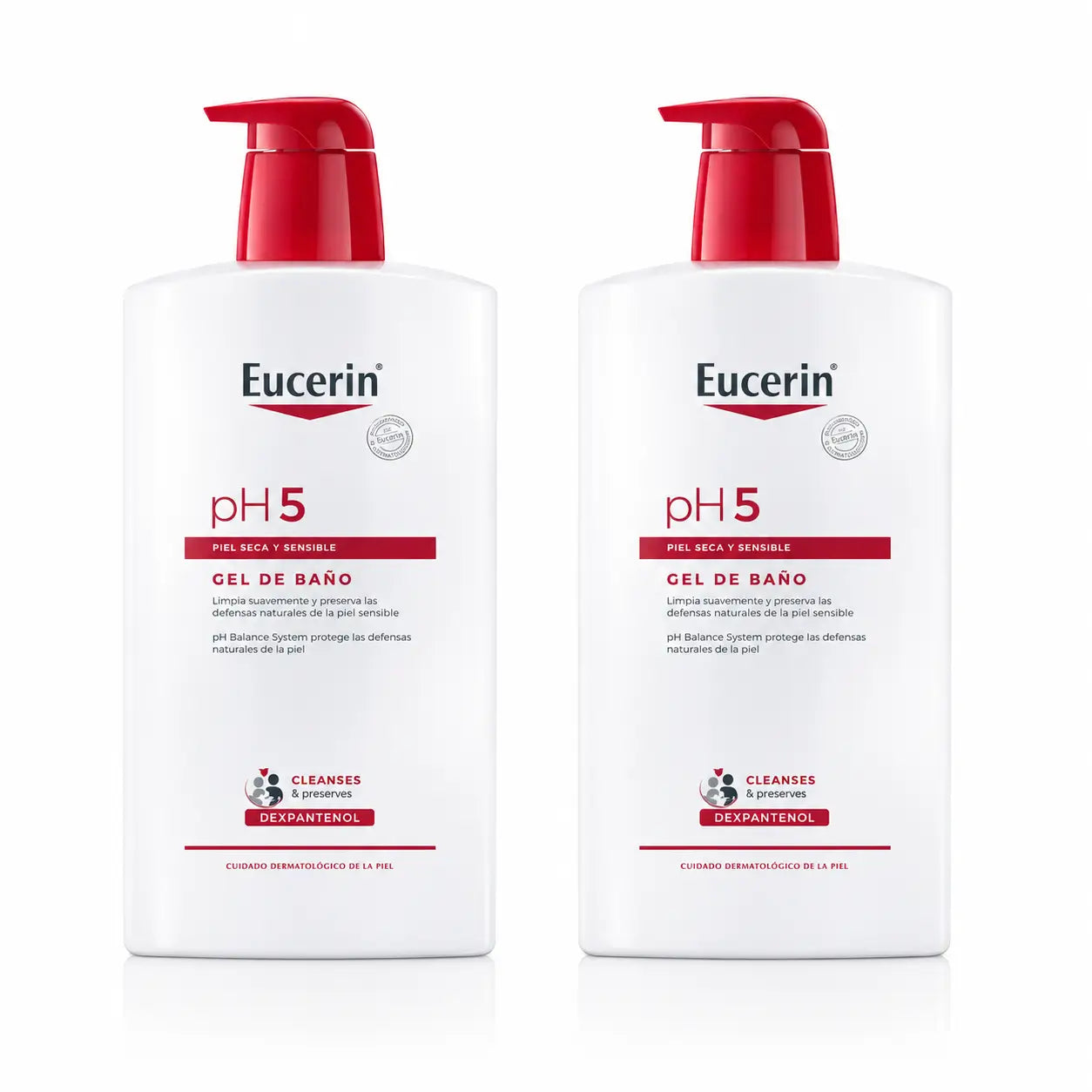 Eucerin Sprchový gél pH 5, 1000 ml, balenie po 2 ks
