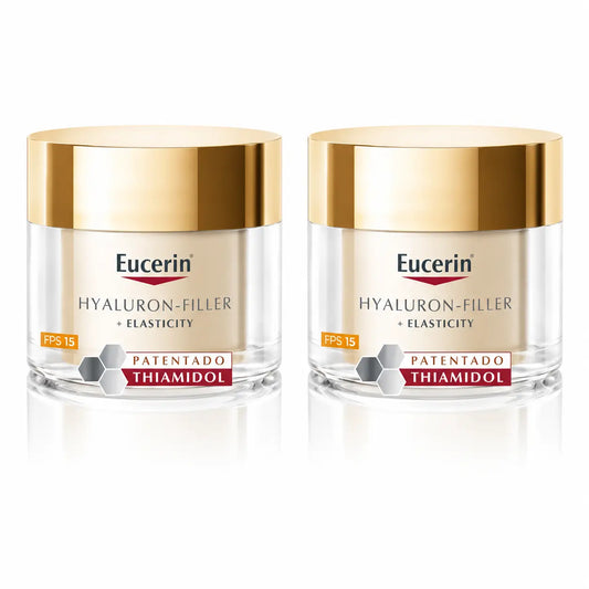 Eucerin Hyaluron Filler + Elasticity Denný krém SPF 15, 50 ml, balenie po 2 ks