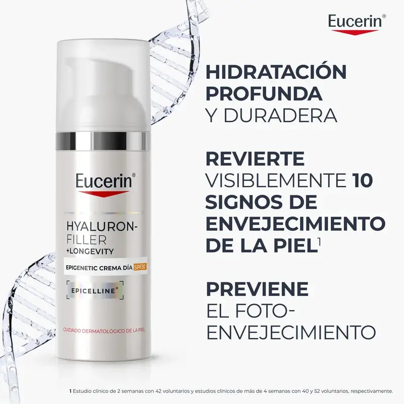 Eucerin Hyaluron-Filler + Longevity Epigenetic denný krém SPF 30, 50 ml