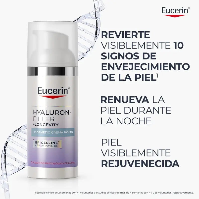 Eucerin Hyaluron-Filler + Longevity Epigenetic nočný krém, 50 ml
