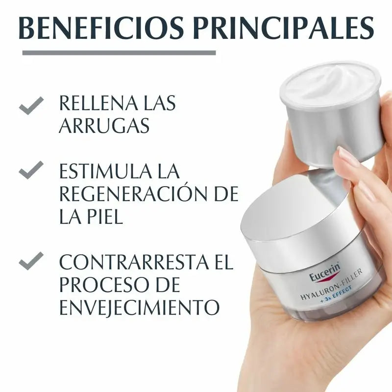 Eucerin Hyaluron Filler Triple Effect X3 denný krém s SPF 15 pre suchú pleť, 50 ml