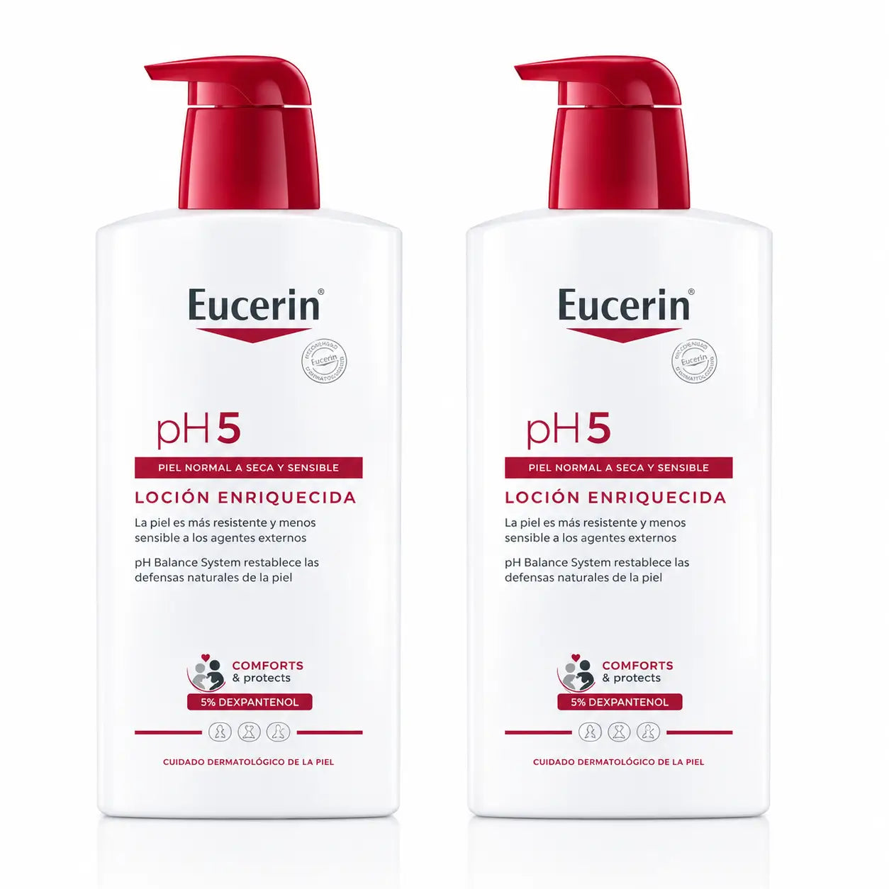 Eucerin obohatené telové mlieko pH 5, 1000 ml, balenie po 2 ks