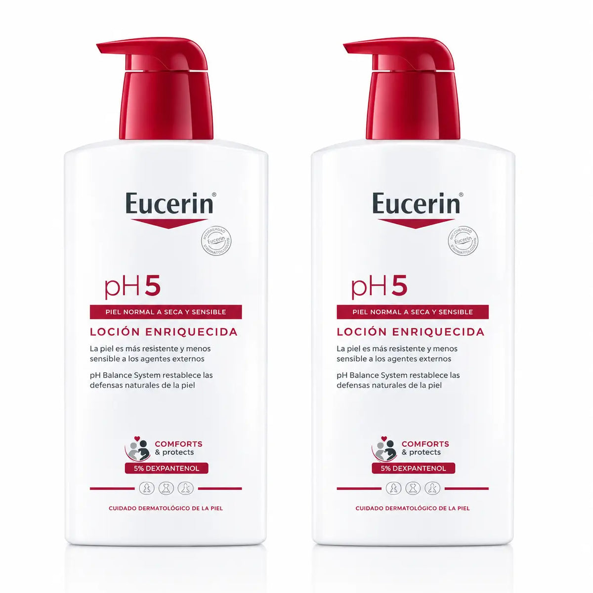 Eucerin obohatené telové mlieko pH 5, 1000 ml, balenie po 2 ks
