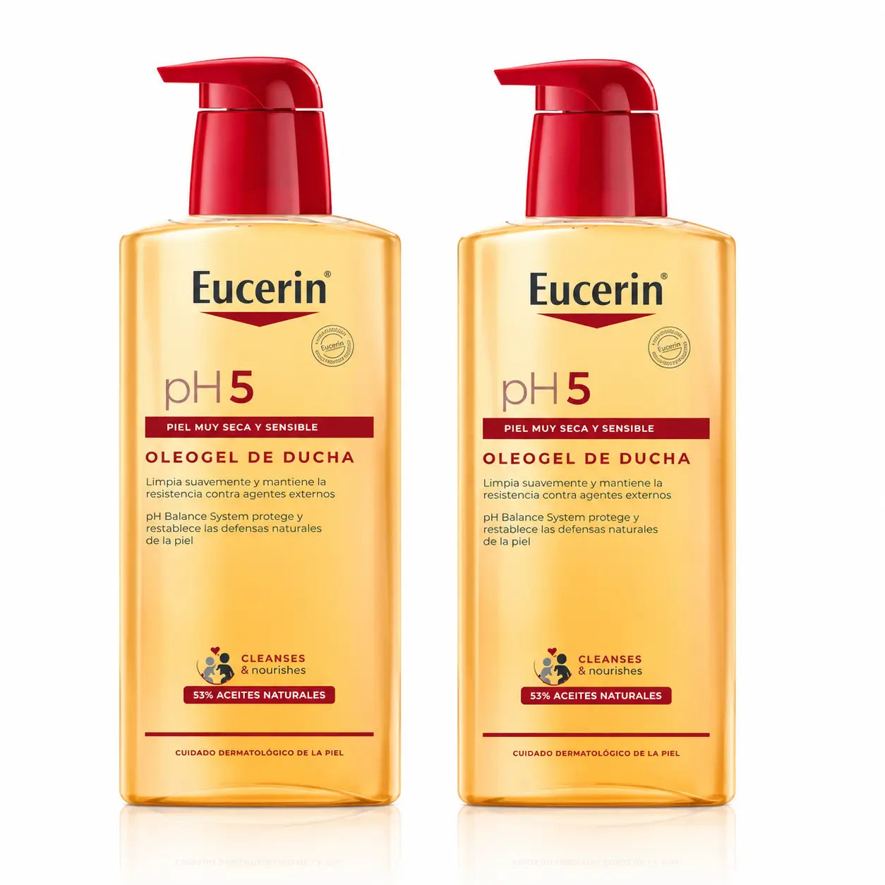 Eucerin Oleogel sprchový gél pH 5, 400 ml, balenie po 2 ks