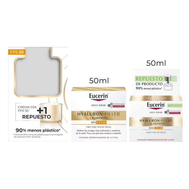 Eucerin Anti-Aging Elasticity denný krém SPF 30, 50 ml + náplň, 50 ml