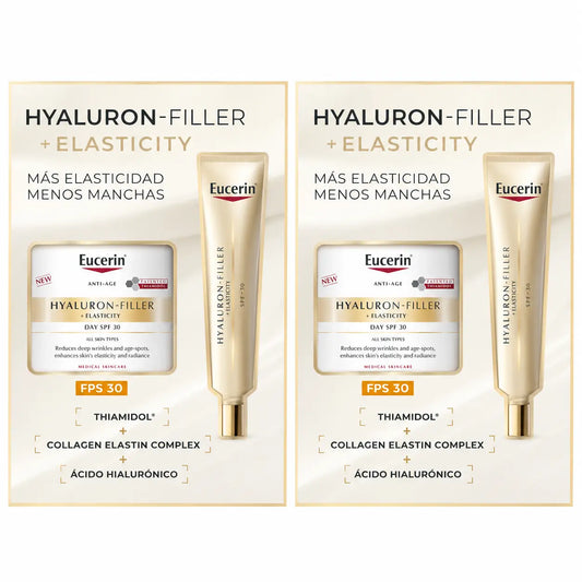 Eucerin Pack Hyaluron Filler Elasticity Denný krém SPF 30 50 ml + Očný krém 15 ml, balenie 2 ks