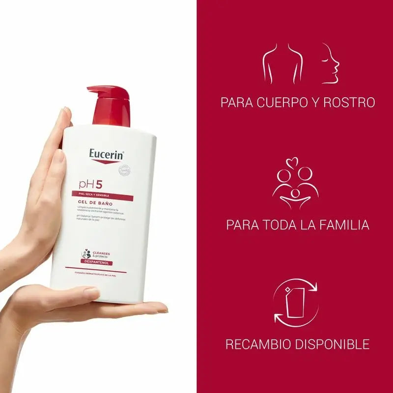Eucerin Sprchový gél pH 5, 1000 ml