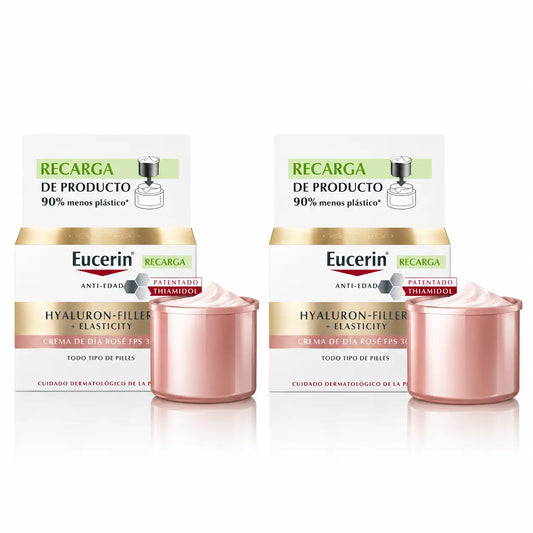 Eucerin Refill Denný krém Rosé Hyaluron Filler Elasticity, 50 ml, balenie po 2 ks
