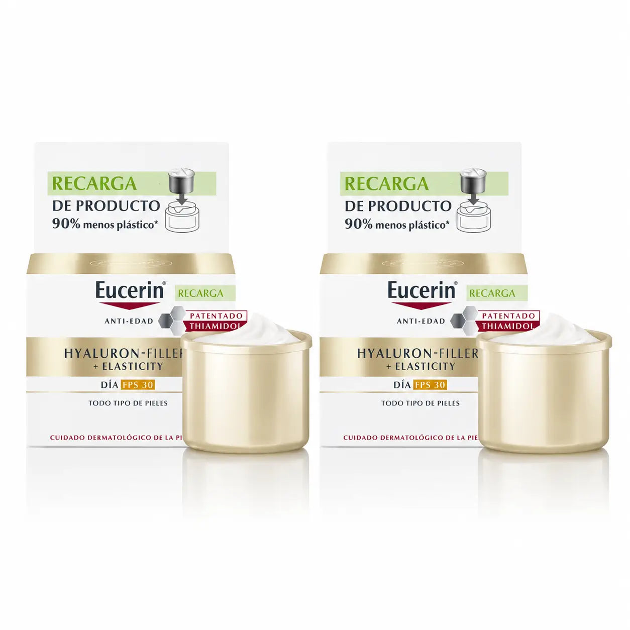 Eucerin Refill denný krém SPF 30 Hyaluron Filler Elasticity, 50 ml, balenie po 2 ks