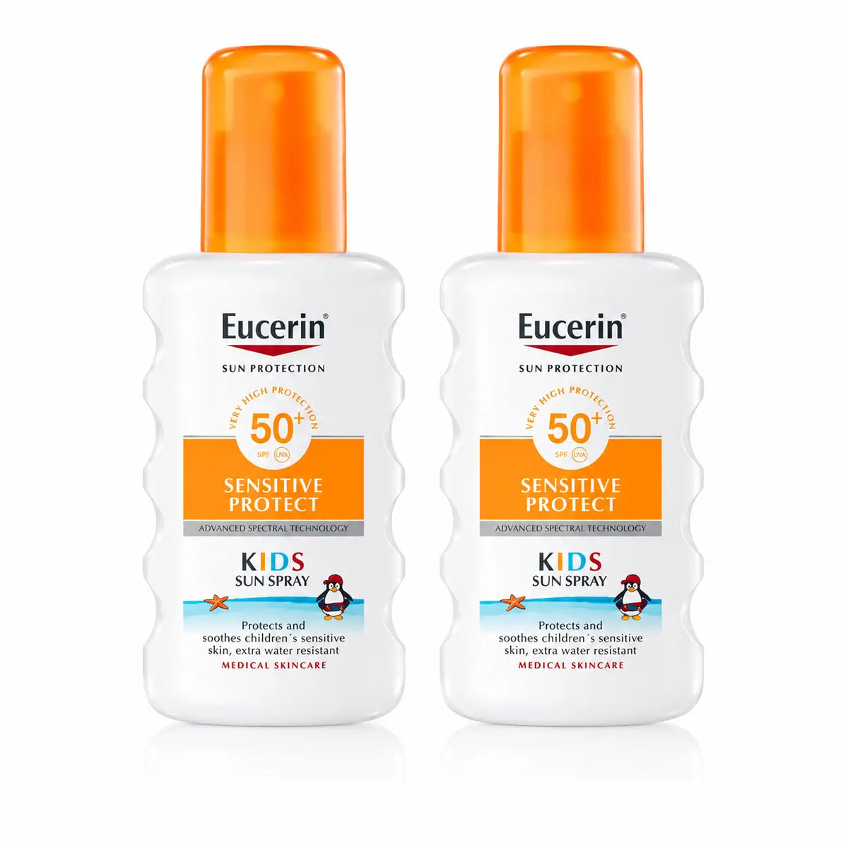 Eucerin Solar Sensitive Protect Kids detský sprej SPF 50+ 200 ml, balenie po 2 ks