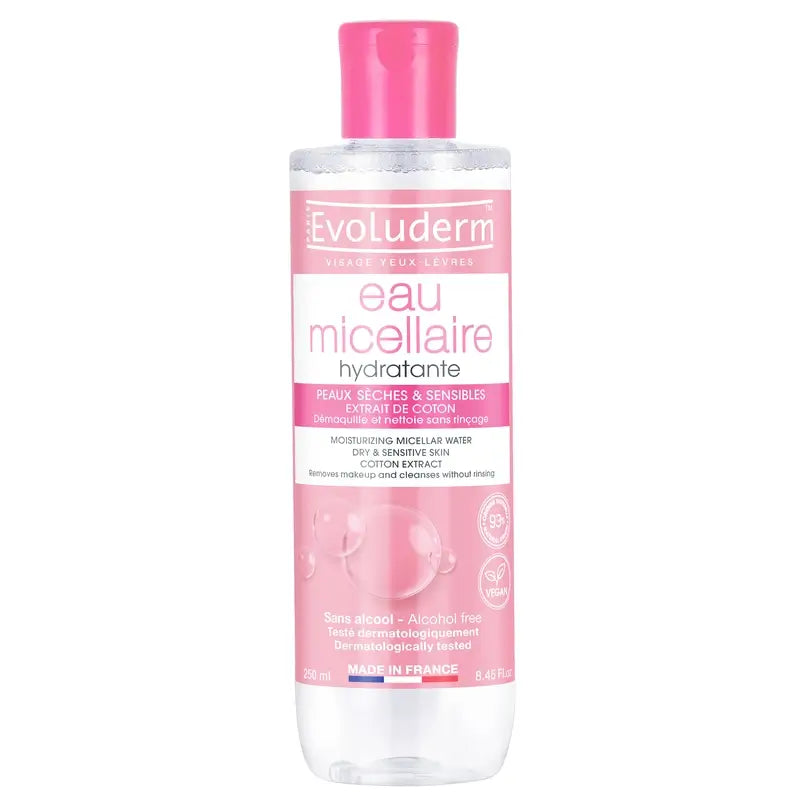 Evoluderm Micelárna voda pre suchú/citlivú pleť, 250 ml