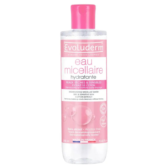 Evoluderm Micelárna voda pre suchú/citlivú pleť, 250 ml
