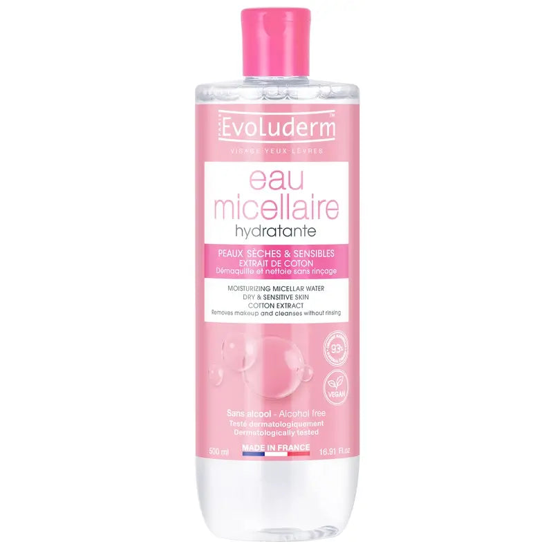 Evoluderm Micelárna voda pre suchú/citlivú pleť, 500 ml